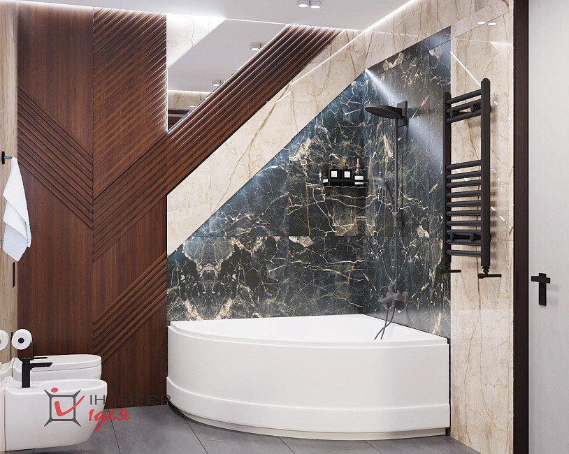 Яркий санузел в гостиничном номере