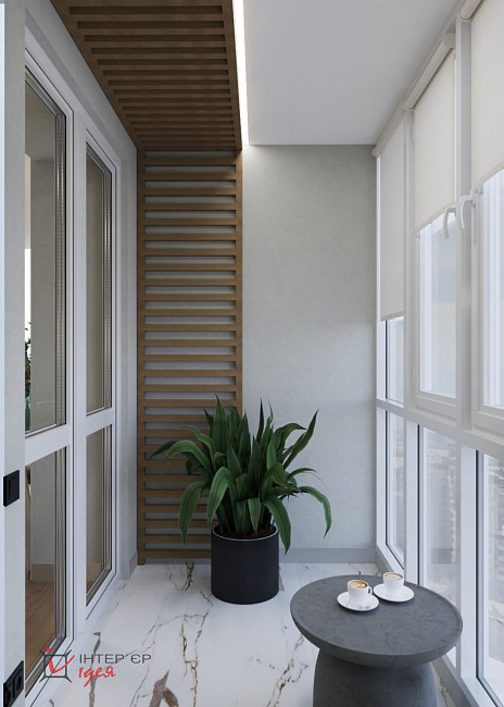 Кухня-гостиная с фисташковым акцентом