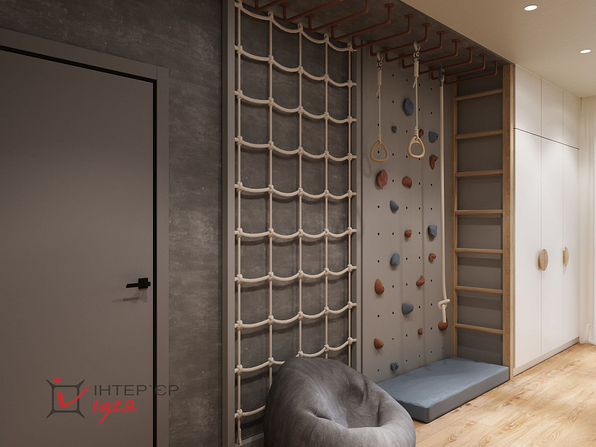 Стильная детская для мальчика, 17 м2