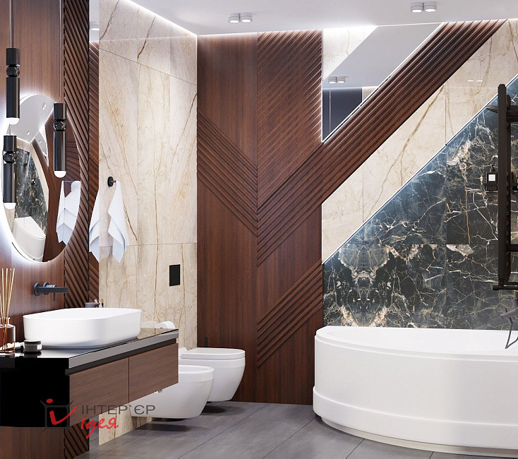 Яркий санузел в гостиничном номере