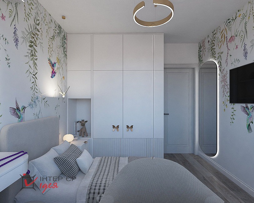 Детская комната для девочки, 9.2 м²