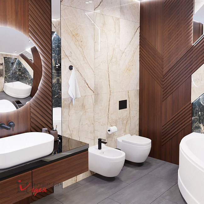 Яркий санузел в гостиничном номере