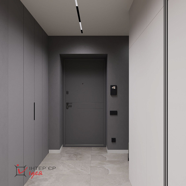 Прихожая 13,5 м2 в стиле своевременный минимализм