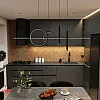 Контрастная кухня-гостиная в стиле контемпорари