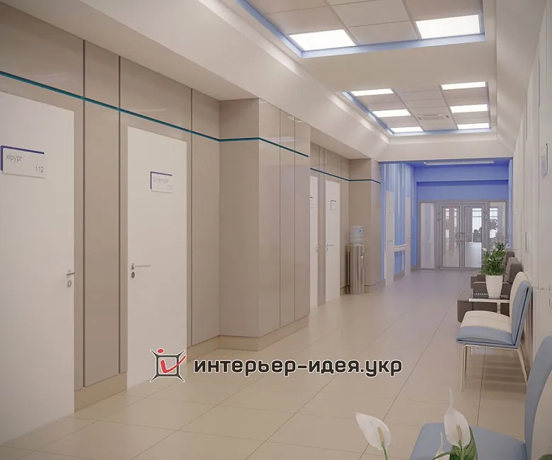 Дизайн коридора Медицинского центра
